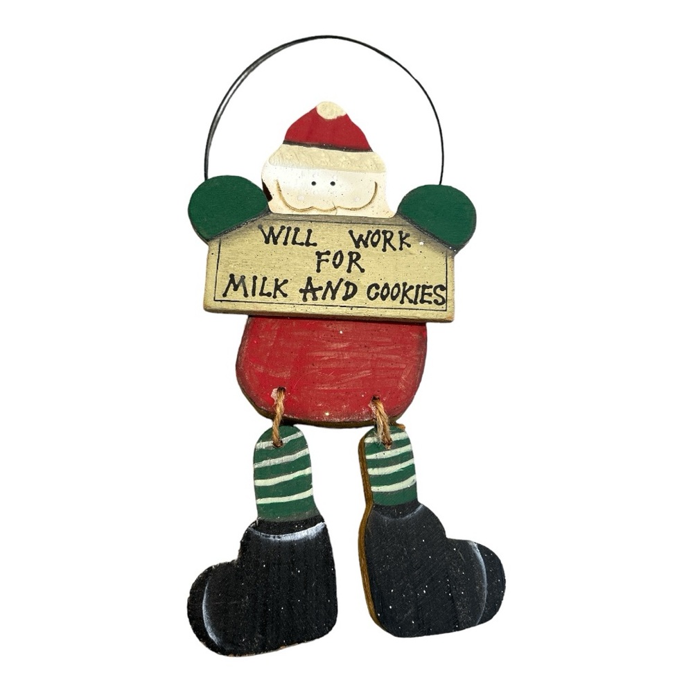 Wooden Christmas holiday decor hanging